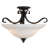 Bellevue Novo 3 Light 17" Wide Semi-Flush Bowl Ceiling Fixture Oil Rubbed Bronze