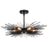 Bellevue Spectrum 6 Light 24" Wide Semi-Flush Ceiling Fixture Matte Black