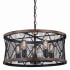 Bellevue Darin 5 Light 20" Wide Cage Pendant Oil Rubbed Bronze / Burnished Teak