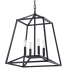 Bellevue Tristan 4 Light 16" Wide Pendant Black
