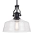 Bellevue Barrens 12" Wide Pendant Matte Black