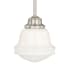 Bellevue Kash Single Light 6-3/4" Wide Mini Pendant Satin Nickel
