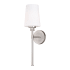 Bellevue Single Light 19" Tall Wall Sconce Satin Nickel