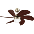Bellevue Quixote 30" 6 Blade LED Indoor Ceiling Fan Antique Brass