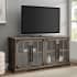 Bellevue Abigail 58" Wide Modern Farmhouse TV Stand Media Cabinet with Window Style Doors and Rustic Hardware Gray Wash
