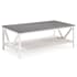 Bellevue 48" Long Solid Pine Wood Top Wood Coffee Table Gray / White Wash
