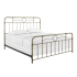 Bellevue King Size Farmhouse-Vintage Steel Panel Bed Frame Bronze