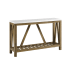 Bellevue 52" Long Faux-Marble Topped Console/Sofa Table with Walnut Base Marble / Walnut
