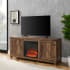 Bellevue 58" Wide Rustic Farmhouse TV Stand Media Cabinet with Barn Doors and Fireplace Rustic Oak