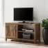 Bellevue Rustic Farmhouse 44" X 16" TV Stand Cabinet with Barn Door Rustic Oak