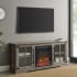 Bellevue Abigail 60" Traditional 2 Door TV Stand Cabinet Console with Electric Fireplace Insert Gray Wash