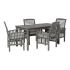 Bellevue Dewey Beach 5 Piece Traditional Acacia Framed Outdoor Dining Set Gray Wash