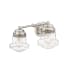 Bellevue Caesarion 2 Light 16" Wide Vanity Light Brushed Nickel