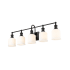 Bellevue Georgia 5 Light 41" Wide Vanity Light Matte Black