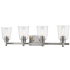 Bellevue Trigvey 4 Light 32" Wide Bathroom Vanity Light Brushed Nickel