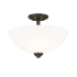 Bellevue Pauline 3 Light 16" Wide Semi-Flush Ceiling Fixture Matte Black