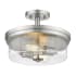 Bellevue Trigvey 2 Light 13" Wide Semi-Flush Drum Ceiling Fixture Brushed Nickel
