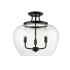 Bellevue Celia 3 Light 16" Wide Semi-Flush Ceiling Fixture Matte Black