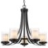 Bellevue Sylvia 5 Light 25" Wide Pillar Candle Chandelier Matte Black