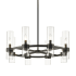 Bellevue Conway 8 Light 32" Wide Taper Candle Style and Ring Chandelier Matte Black