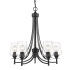 Bellevue Celia 5 Light 25" Wide Chandelier Matte Black