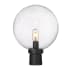 Bellevue Samathra 12" Tall Post Light Black / Seedy Glass