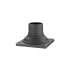 Bellevue Square 6" Wide Pier Mount Base Black