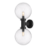 Bellevue Samathra 2 Light 30" Tall Outdoor Wall Sconce Black / Seedy Glass
