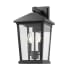 Bellevue Gordon 2 Light 15" Tall Outdoor Wall Sconce Black