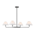 Bellevue Pleated 4 Light 41" Wide Chandelier Matte Black