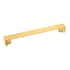 Belwith Keeler Avenue 8-13/16 Inch Center to Center Modern Minimalist Cabinet Handle / Drawer Pull Brushed Golden Brass