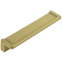 Belwith Keeler Linea 3" Center to Center Rectangular Angled Flush Mount 5-1/8" Long Cabinet Handle / Drawer Pull from the Bijou Collection Brushed Golden Brass
