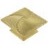 Belwith Keeler Tempest 3-1/2" Large Swirled Lines Square Cabinet Knob / Drawer Knob from the Bijou Collection Brushed Golden Brass