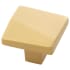 Belwith Keeler Veer 1-3/8 Inch Square Cabinet Knob Brushed Golden Brass