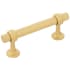 Belwith Keeler Ostia 3" (76 mm) Center to Center Modern Industrial Pub / Bar Style Cabinet Bar Handle / Drawer Bar Pull Brushed Golden Brass