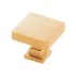 Belwith Keeler Brighton 1-1/4 Inch Square Cabinet Knob / Drawer Knob Brushed Golden Brass