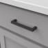 Belwith Keeler Coventry 5-1/16" Center to Center Square Grip Cabinet Handle / Drawer Pull Matte Black