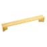 Belwith Keeler Avenue 7-9/16 Inch Center to Center Modern Minimalist Cabinet Handle / Drawer Pull Brushed Golden Brass
