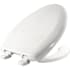 Bemis Elongated Plastic Open-Front Toilet Seat with Top-Tite Hinge White