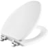 Bemis Mayfair Benton Elongated Enameled Wood Closed-Front Toilet Seat with Stay-Tite Seat Fastening System and Whisper Close Hinge White