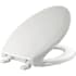 Bemis Elongated Commercial Closed-Front Toilet Seat with Top-Tite Hinge White