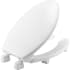 Bemis Medic-Aid Elongated Open-Front with Cover Toilet Seat with Stay·Tite Commercial Fastening System Seat Fastening System White