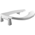 Bemis Medic-Aid Elongated Open-Front Less Cover Toilet Seat with Stay-Tite Commercial Fastening System and DuraGuard White