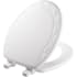 Bemis Ivy Round Enameled Wood Ivy Design Closed-Front Toilet Seat White
