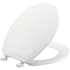 Bemis Round Plastic Toilet Seat and Lid with Top-Tite Hinge White