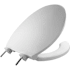 Bemis ElongatedHospitality Plastic Open-Front with Cover Toilet Seat White