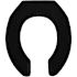 Bemis Round Open-Front Commercial Toilet Seat Black
