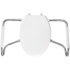 Bemis Medic-Aid&reg; Elongated Open Front Plastic Toilet Seat with Cover with STA-TITE&reg;, DuraGuard&reg; and Stainless Steel Safety Side Arms White
