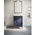 BEMMA Gracie 24" Free Standing Single Basin Vanity Set with Cabinet and Vanity Top Pacific Blue / White Quartz Top / Satin Brass Hardware