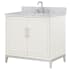 BEMMA Gracie 36" Free Standing Single Basin Vanity Set with Cabinet and Vanity Top Satin White / Carrara Marble Top / Brushed Nickel Hardware